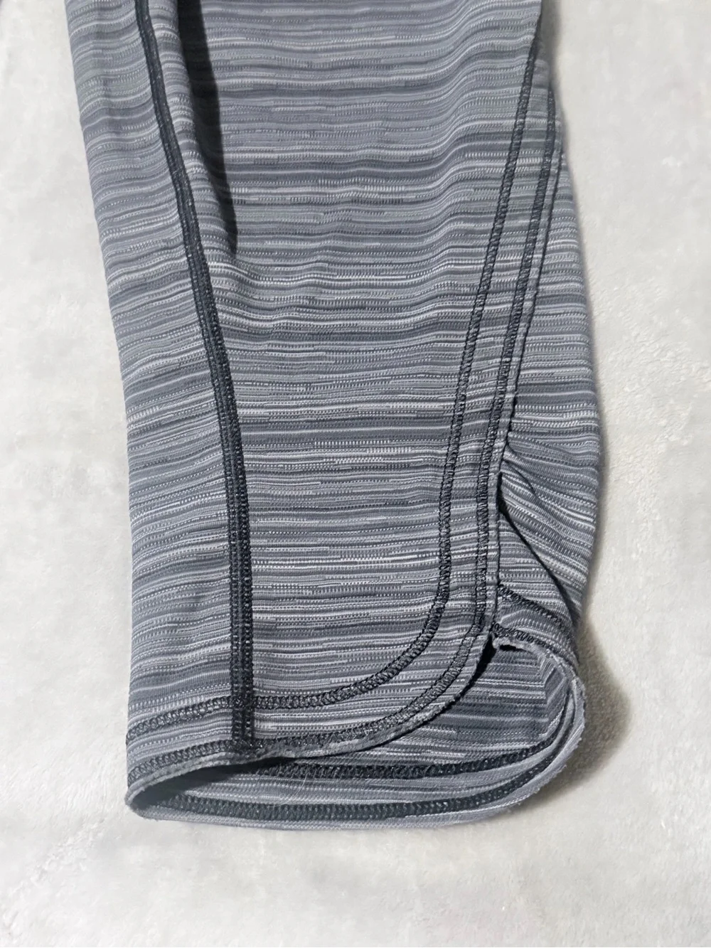lululemon athletica Gray Striped Crop Leggings